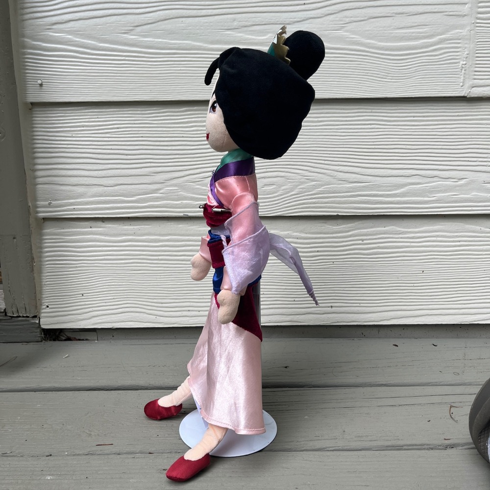 Disney Mulan Plush Doll Kids 18 Inch Pink Good Satin Matchmaker Dress Toy - Picture 5 of 9